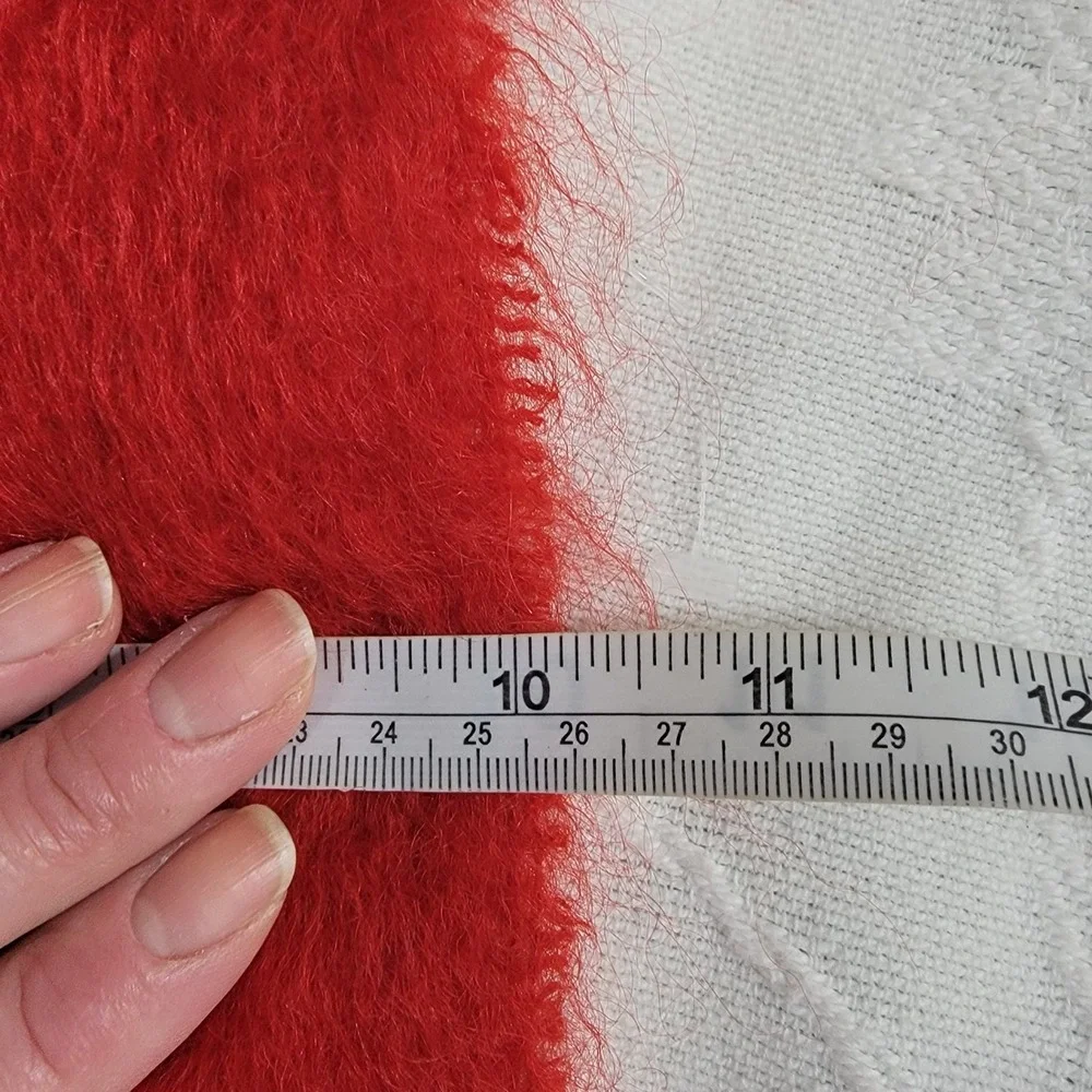 VTG Blackcock Scarf 100% Mohair Red Made in Scotland by Gibson & Lumgair 49